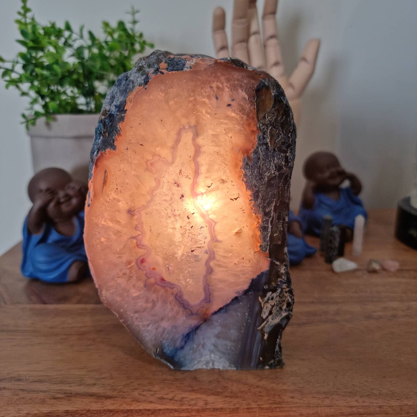 2.2kg Blue Agate Crystal Lamp